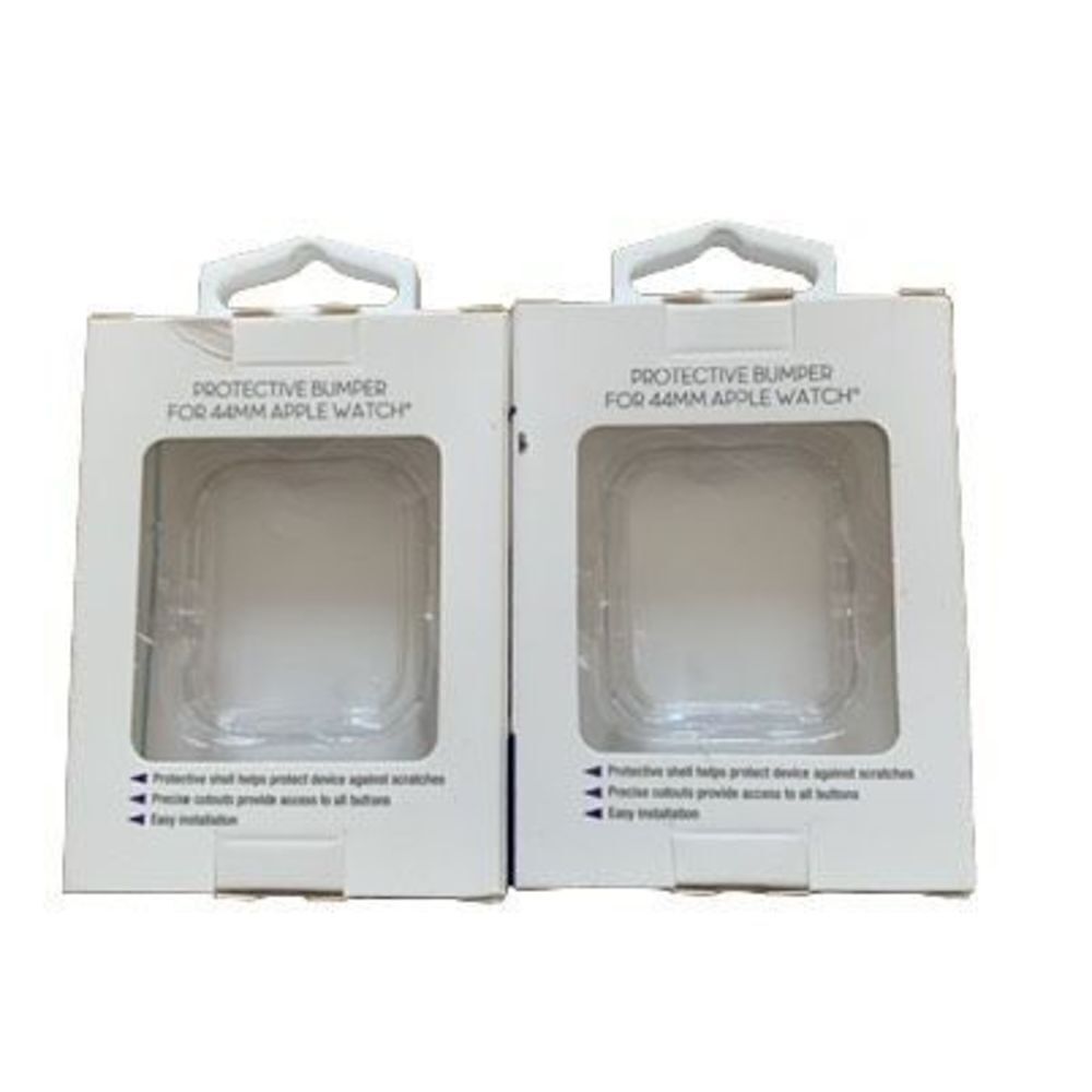 2 WITHit Clear Protective Bumpers For 44MM Apple Watch